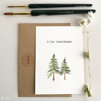 christmas card - pines