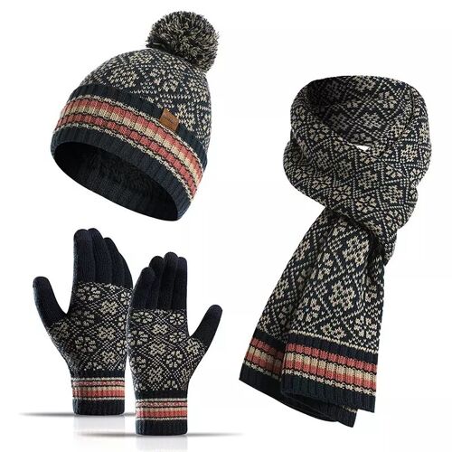 Nieuwe Winter set |  Gebreide wol 3 delige set muts sjaal handschoenen | mannen en vrouwen | Chrismas box | kerstcadeau!