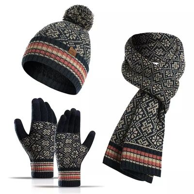 Nuovo set invernale | Guanti sciarpa cappello set 3 pezzi in lana lavorata a maglia | uomini e donne | Scatola di Natale | regalo di Natale!