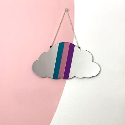 ESPEJO ARCO IRIS NUBE - ESPEJO DE PARED ACRÍLICO