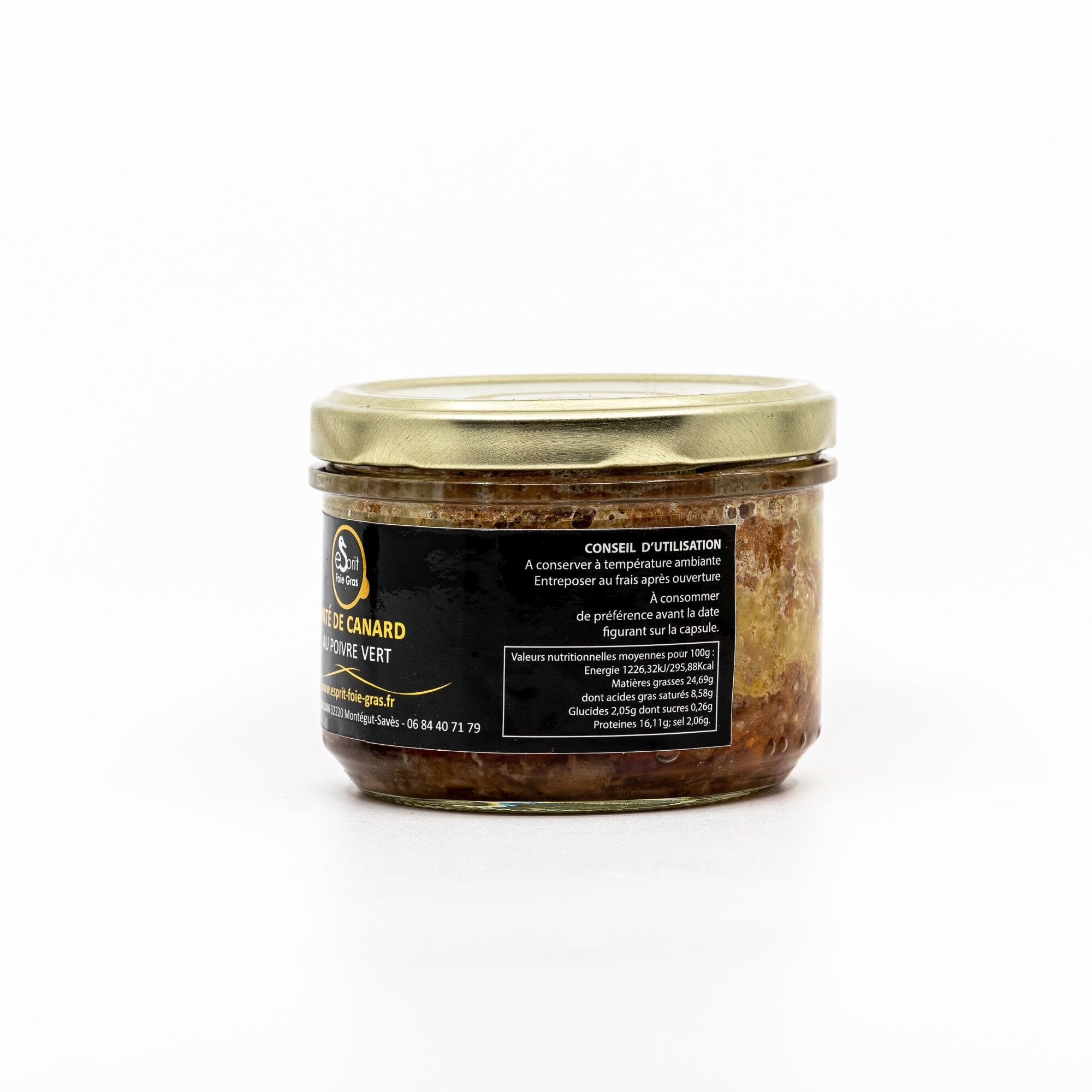 Pâté de canard au poivre vert 200 g