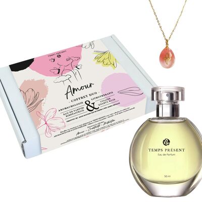 LOVE BOX DUO: MOOD BOOSTING PERFUME 50ml + NATURAL STONE NECKLACE
