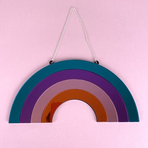 Rainbow wall mirror multicolour