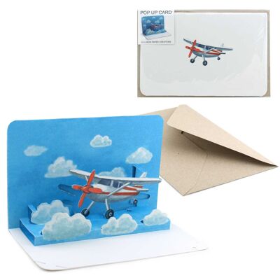 Pop up card airplane