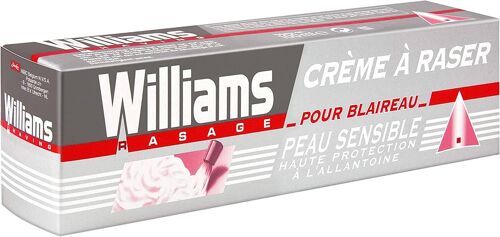 Williams – Crema da barba  pelli sensibili, 100 ml, set 3 Pz