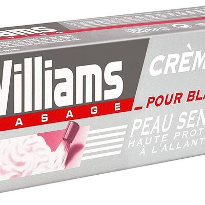 Williams - Crema de afeitar para pieles sensibles, 100 ml, juego de 3 piezas