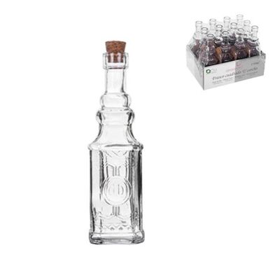 Wonderful glass bottle mini w / cork 150 ml.