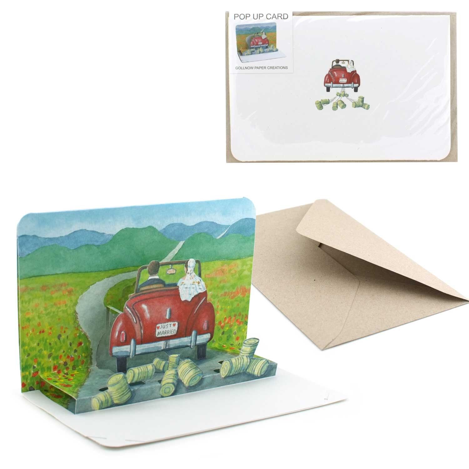 Tarjeta emergente de boda