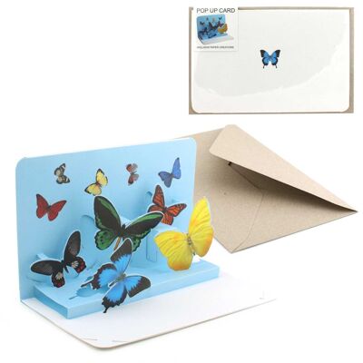 Mariposas de tarjeta emergente