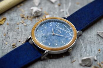 Montre OPUS BLEUE bleu saphir (cuir) 2