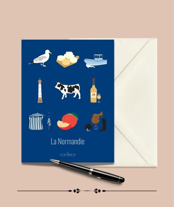 Carte Postale LA NORMANDIE Les Iconiques - 15x21cm 1