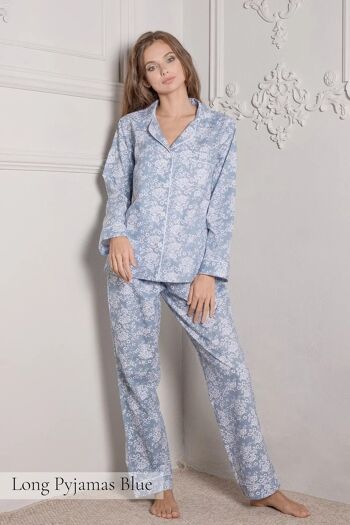 Ensemble de pyjama en coton Pyjama à fleurs pour femme Vêtements de nuit de demoiselle d'honneur 1