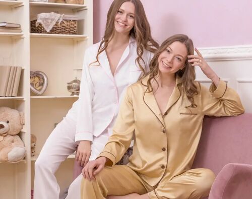 Satin Bridesmaid Pajama Set for Women Nightwear Silk Pyjamas