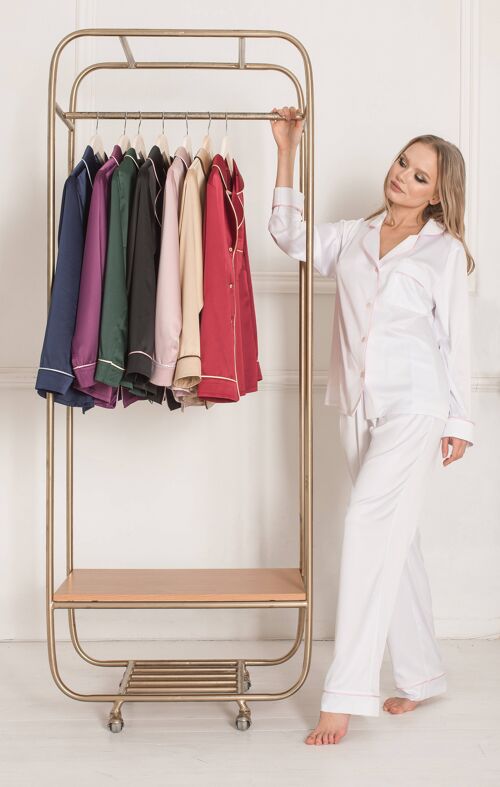 Silk Pajamas for Women Nightwear Satin Bridesmaid Pyjama Set