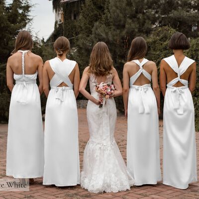 Silk Bridesmaid Dresses Satin Infinity Multiway Dress Guest