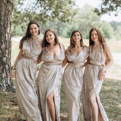 Velvet Bridesmaid Dress Infinity Multiway Dresses for Guest