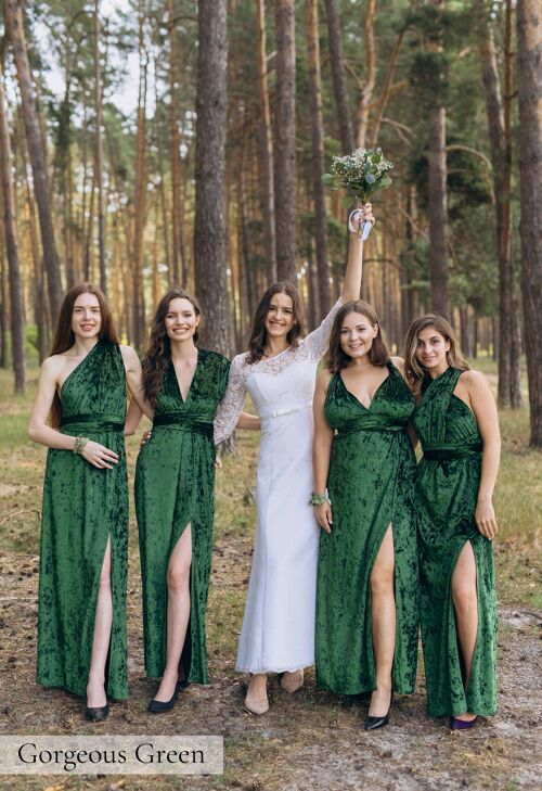 Velvet Bridesmaid Dress Multiway Infinity Dresses for Guest