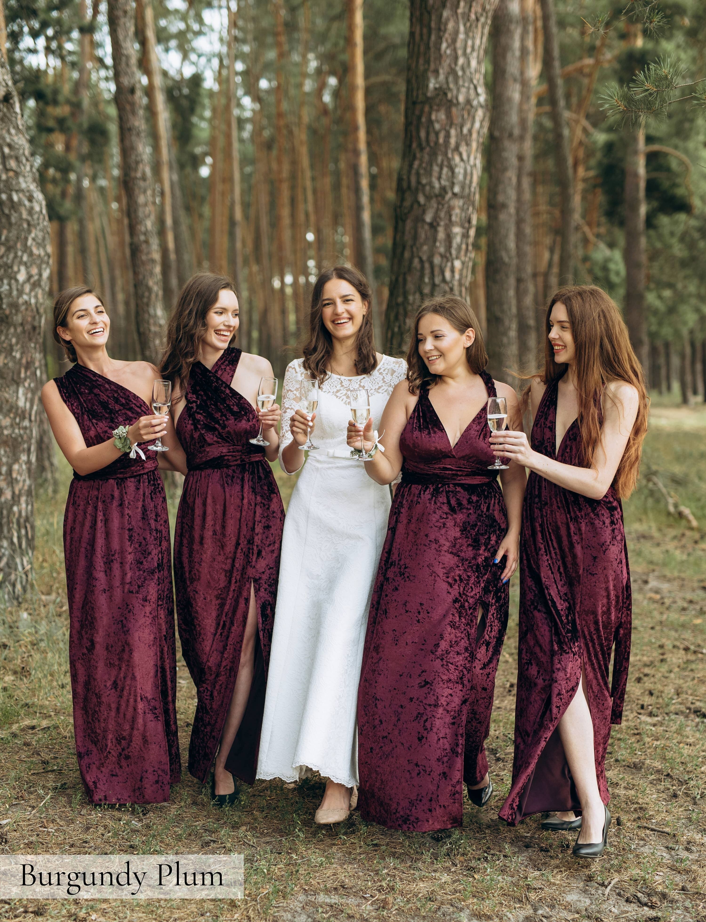 Buy wholesale Velvet Bridesmaid Dresses Infinity Multiway Dress