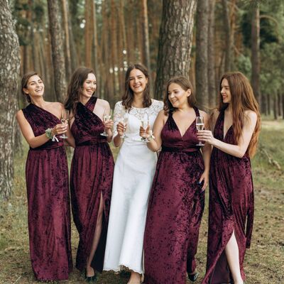 Velvet Bridesmaid Dresses Infinity Multiway Dress for Guest