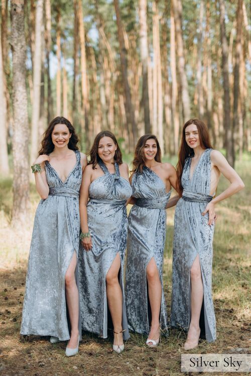 Velvet Bridesmaid Dresses Multiway Infinity Dress for Guest