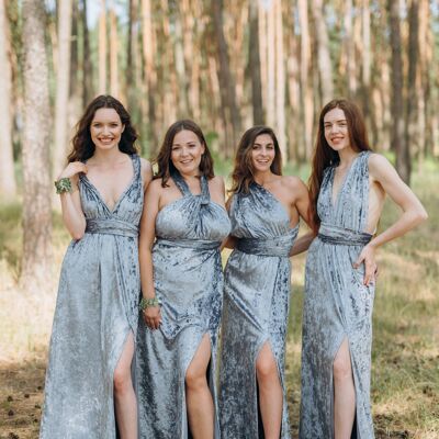 Velvet Bridesmaid Dresses Multiway Infinity Dress for Guest