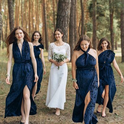 Velvet Multiway Dress Bridesmaid Infinity Dresses for Guest