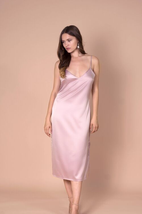 Silk Nightgown Dresses Bridesmaid Satin Slip Dress Nightwear
