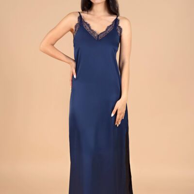 Silk Slip Dresses Bridesmaid Satin Nightgown Dress with Lace