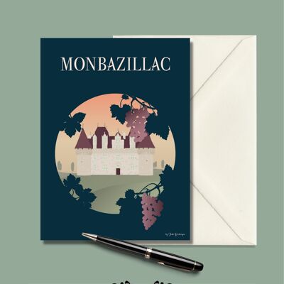MONBAZILLAC Le Château Postkarte - 15x21cm