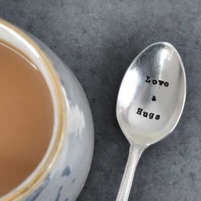 Vintage Silver Plated Spoon - Love & Hugs