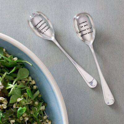 Vintage Silver Plated Salad Server - Knowledge is knowing
