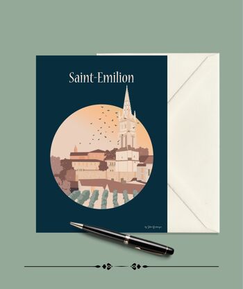 Carte Postale SAINT EMILION Le Village - 15x21cm 1