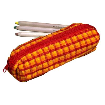 Cloth pencil case red/yellow
