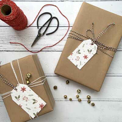 Christmas Holly Plantable Gift Tags 6 Pack