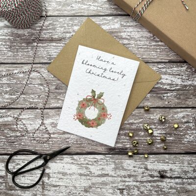 Christmas plantable wildflower seed card