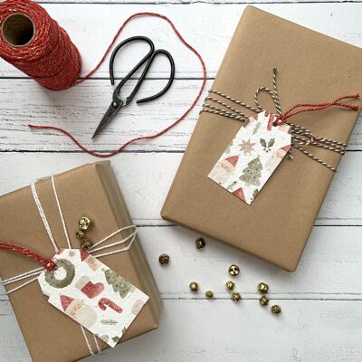 Christmas Santa Plantable Gift Tags 6 Pack