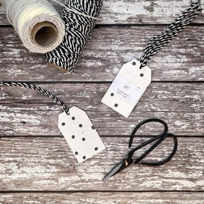 Dotty pattern plantable seed gift tags 4 pack
