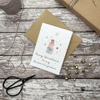 Favourite person Christmas plantable seed card