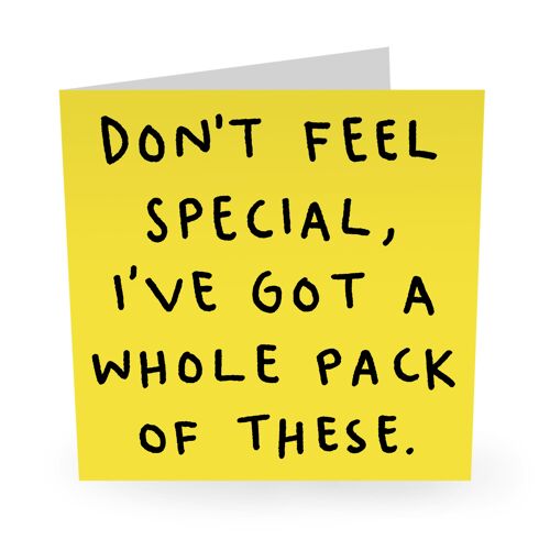 Central 23 - DON'T FEEL SPECIAL I’VE GOT A WHOLE PACK