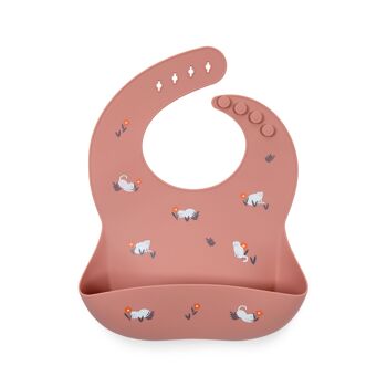 Bavoir silicone chatons - Terracotta 1