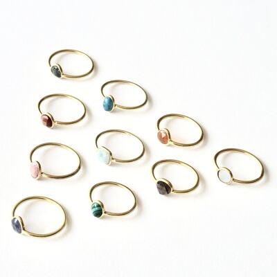 Rings with natural stones.  	Weddings, guests.   Spring.   Hand made.