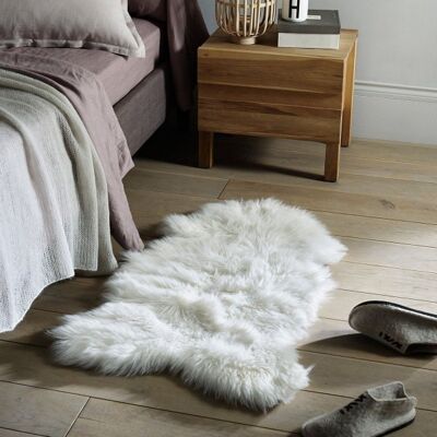 Sheepskin bedside rug