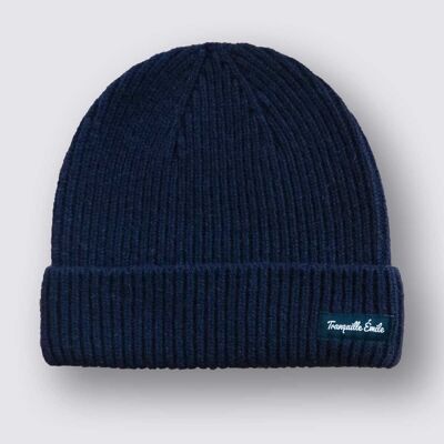 L'Attachant - Gorro azul de lana reciclada