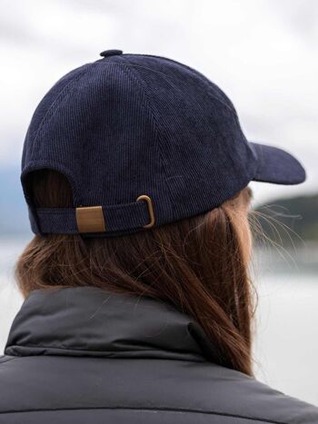 L'Essentielle - Casquette en velours bleu 2