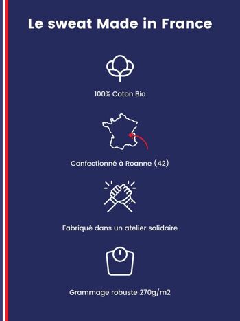 Le Chiller 3.0 - Sweat coton bio femme bleu marine 6