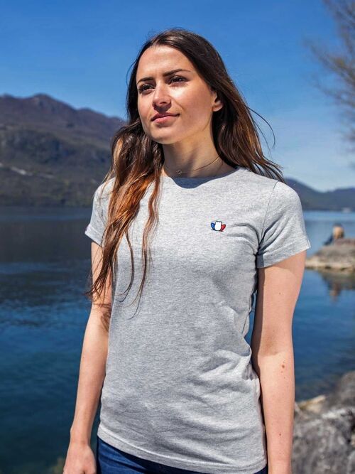L'Authentique 3.0 - T-shirt femme coton bio gris chiné