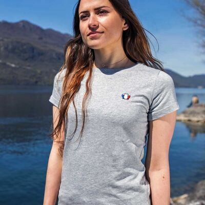 L'Authentique 3.0 - T-shirt femme coton bio gris chiné