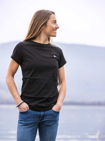 L'Authentique 3.0 - T-shirt femme coton bio noir 7