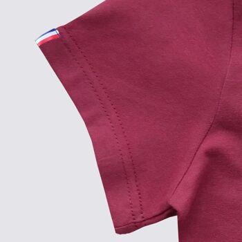 L'Authentique 3.0 - T-shirt femme coton bio rouge bordeaux 6
