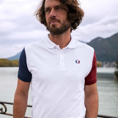 The Elegant 3.0 - Tricolor men's polo shirt